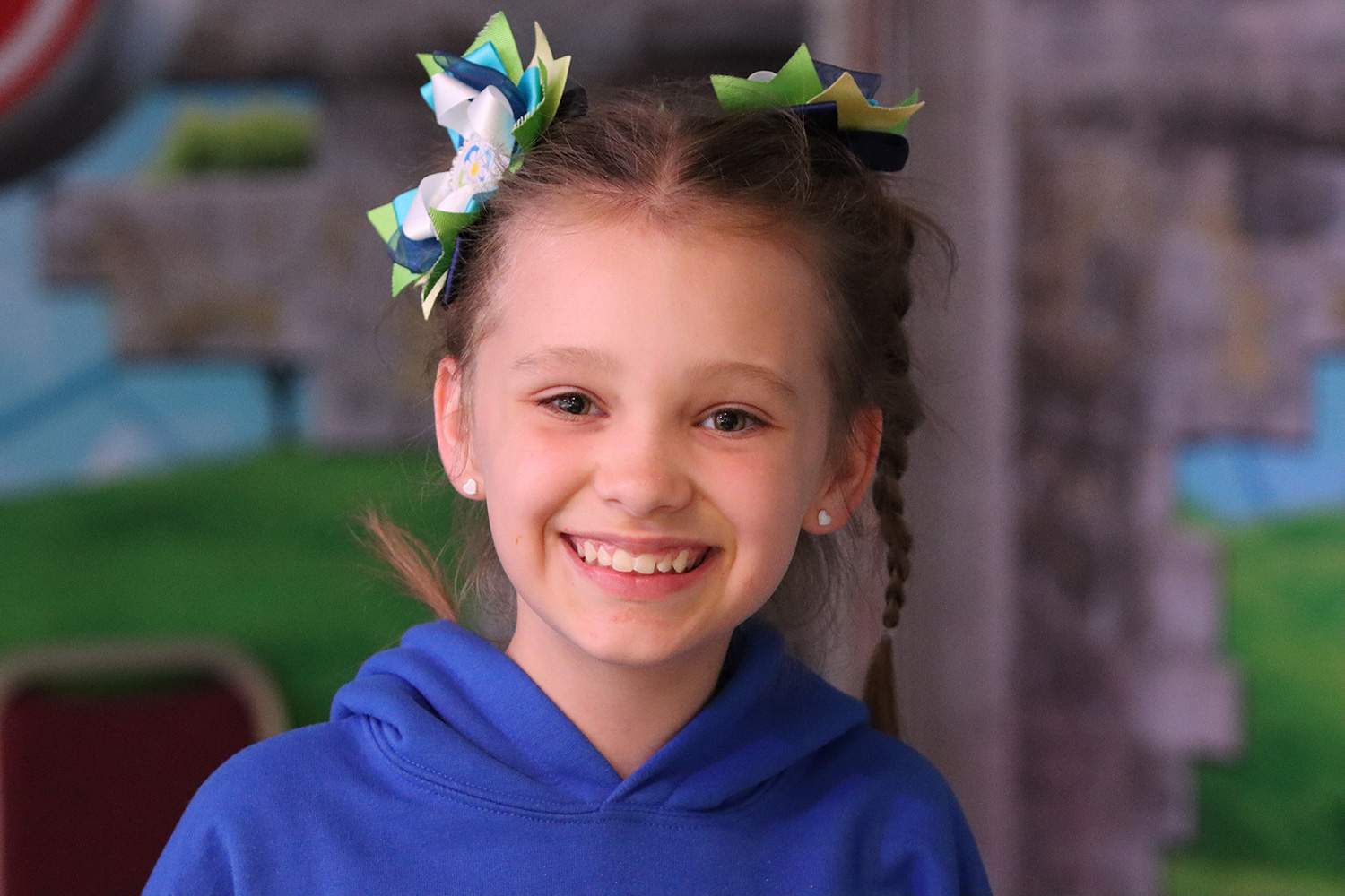 Young girl smiling