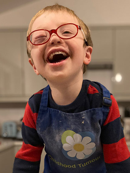 Alfred laughing