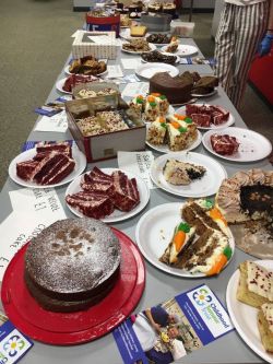 Table full of cakes