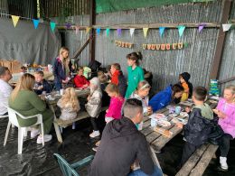 Children eating a picnic